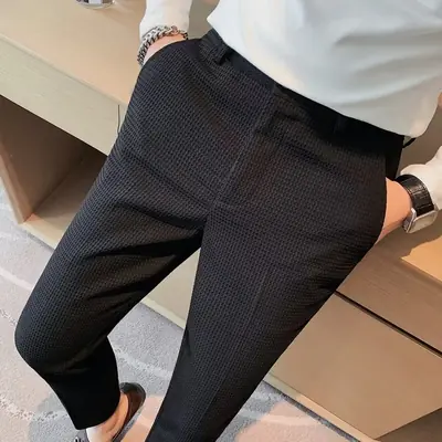 Image de Pantalon Homme Coupe Cintrée Style Coréen