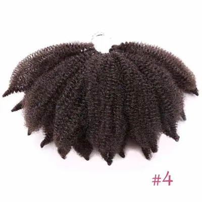 Image de Tresses Marley Synthétiques 8" - Afro Ombré Brun