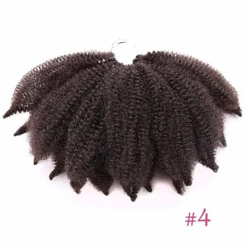 Image de Tresses Marley Synthétiques 8" - Afro Ombré Brun