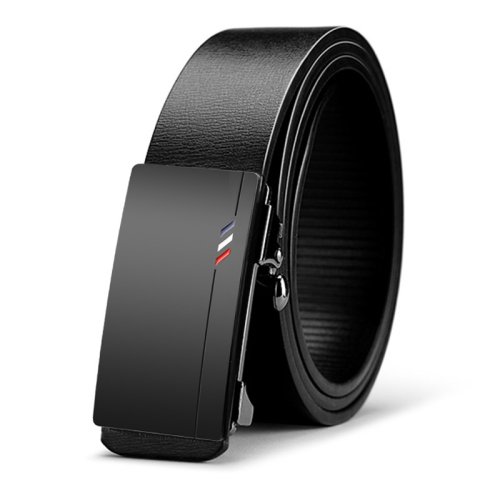 Zdjęcie Elegancki Męski Pasek Bezzębny z Automatyczną Klamrą – Wysokiej Jakości Akcesorium do Garnituru i Spodni, Idealny Prezent dla Mężczyzny