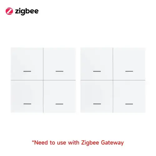 Image de Interrupteur Intelligent Zigbee 4 Boutons - Contrôle Vocal & App