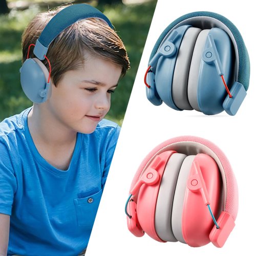 Immagine di Cuffie Antirumore per Bambini con Protezione per le Orecchie, Cuffie Tattiche in ABS con Design Cartoon per Sonno e Attività all'Aperto