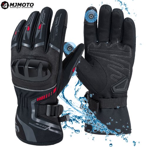 Image of Premium Winter Motorcycle Gloves for Men and Women – Waterproof, Warm, Touchscreen-Compatible Riding Gloves for ATV, UTV, Road Racing, and Snowmobile Use