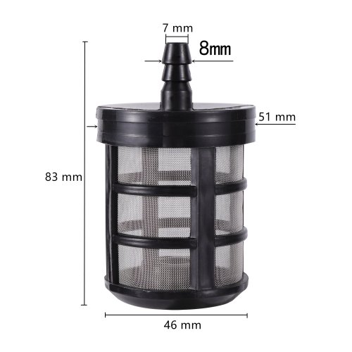 Imagen de Filtro de Riego por Goteo con Malla Metálica para Mangueras de 4, 7, 8, 10, 11, 12 y 13 mm – Accesorio Ideal para Agricultura y Jardinería