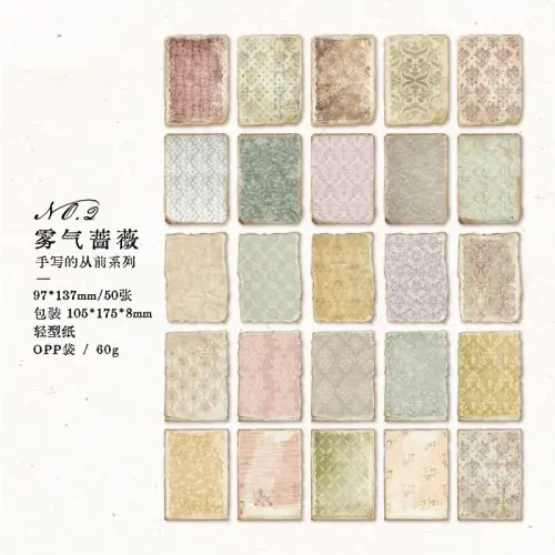 Image de Kit Scrapbooking Vintage 50 Pièces - Décoration Rétro DIY
