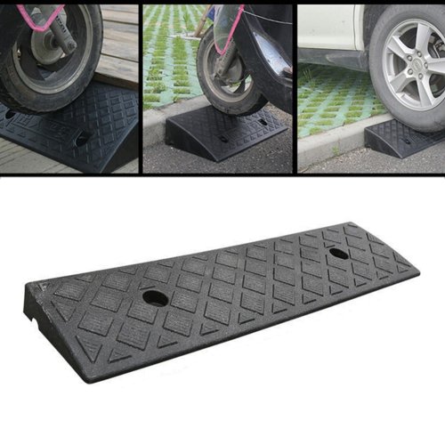 Zdjęcie Plastikowe rampy do jazdy na oczkach samochodowych – antypoślizgowe rampy progowe o wysokości 30 mm dla samochodów, rowerów, wózków inwalidzkich i hulajnóg