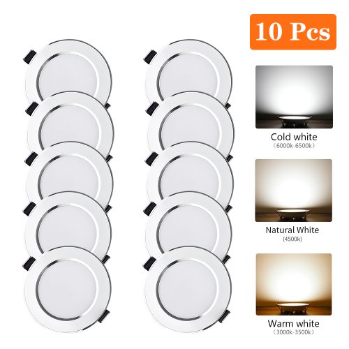 Image de Spot LED Encastrable Rond - 5W à 15W - Lot de 10