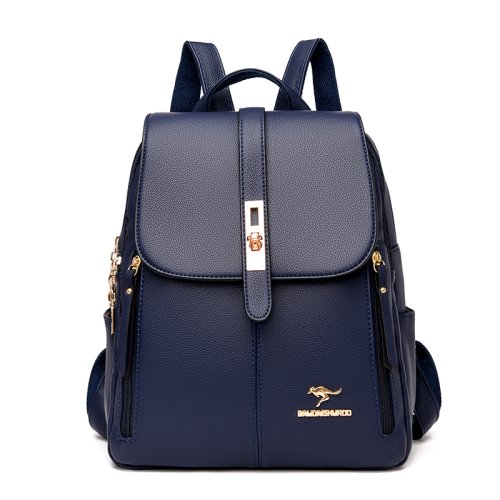 Afbeelding van Luxe Vrouwen Lederen Rugzakken voor Meisjes Sac A Dos Casual Dagrugzak Zwarte Vintage Rugzak Schooltassen voor Meisjes Mochila Rugzak