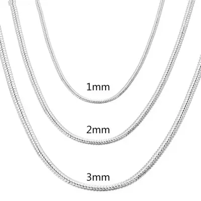 Collier Chaîne Serpent en Argent Sterling 925
