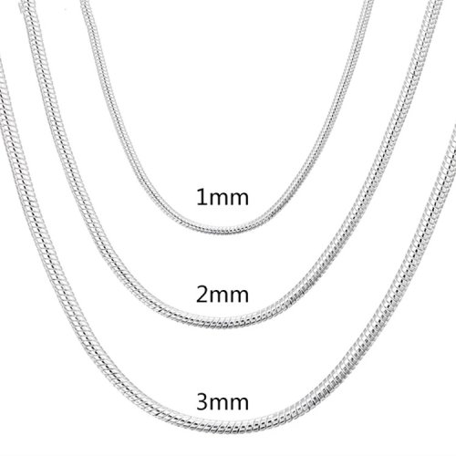 Bild von Elegante Schlangenkette aus 925er Sterling Silber – für Männer und Frauen