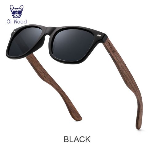 Image de Lunettes de Soleil en Bois Naturel Polarizées pour Hommes