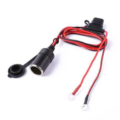 Imagen de Enchufe de Encendedor de Cigarrillos con Fusible de 10A y Cable 12V/24V para Coche, Motocicleta, Camión y Barco