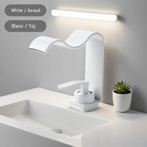 Image de Robinets de Lavabo en Or Brossé - Design Moderne & Luxueux
