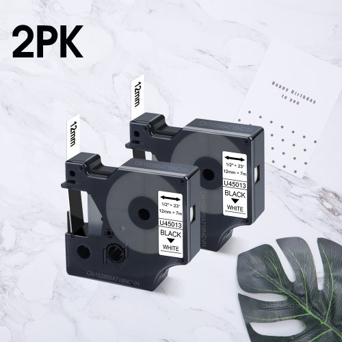 Image de Ruban d'impression Dymo 45013 - Compatible avec étiqueteuse LM160, LM280