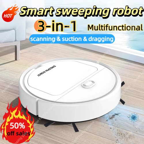 Immagine di Robot Aspirapolvere 3-in-1 Completamente Automatico, Efficiente per Pulizia, Scansione, Aspirazione e Lavaggio Integrati, Modello 2026