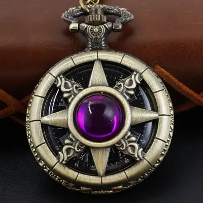 Image de Montre de Poche Vintage Étoile Octogonale - Cadeau Magique pour Homme