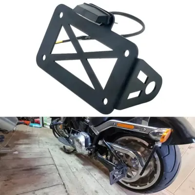 Image de Lumière LED de Plaque d'Immatriculation pour Moto - Montage Latéral