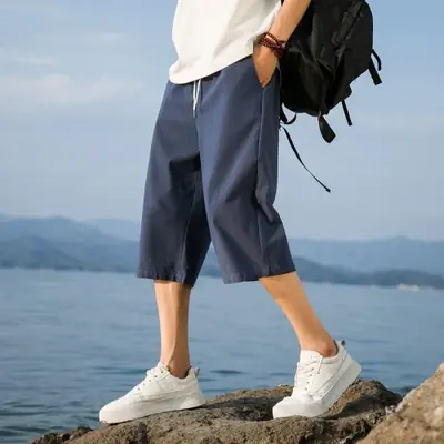 Image de Short d'été homme en coton et lin - Confort & style