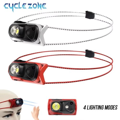 Afbeelding van Draagbare XPG Koplamp met Sensor, Mini Zaklamp USB Oplaadbaar, Hoge Helderheid, 4 Modus, Nachtwerkende Hoofdlamp