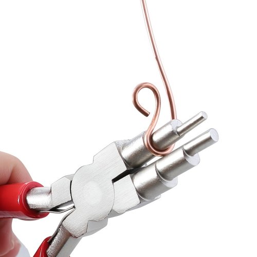 Imagen de Alicates de joyería de 6 ", alicates de punta redonda de acero al carbono para anillos de 3-10mm, alicates de fianza de joyería con bucle de alambre DIY, fabricación de joyas