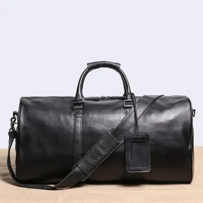 Image de Sac de Voyage Homme en Cuir - Grande Capacité & Élégant