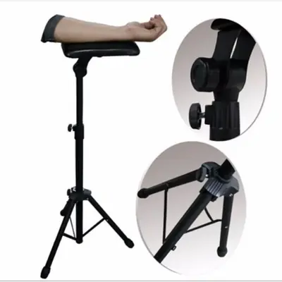 Image de Tabouret de Tatouage Réglable - Support de Bras et Jambes en Fer