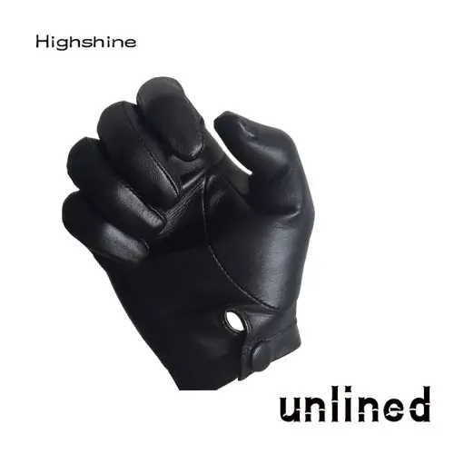 Image de gants de luxe en cuir fin italien pour hommes sans doublure bouton de poignet gants en cuir moulants chauds d hiver pour la conduite écran tactile