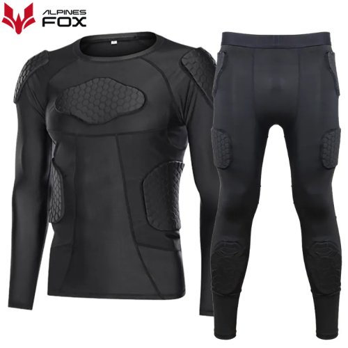 Immagine di Tuta Protettiva Completa per Motociclisti con Giacca da Motocross, Pantaloni a Strati, Camicie a Compressione e Protezione della Biancheria Intima