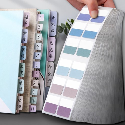 Afbeelding van Transparante Sticky Notes met IndexTabs, Pijlvlaggen en Paginamarkeringen – Ideaal voor Plannerstickers, Kantoor en School