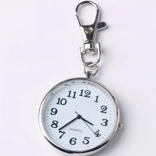 Image de Montre de Poche Vintage à Quartz - Style Minimaliste pour Infirmiers et Étudiants