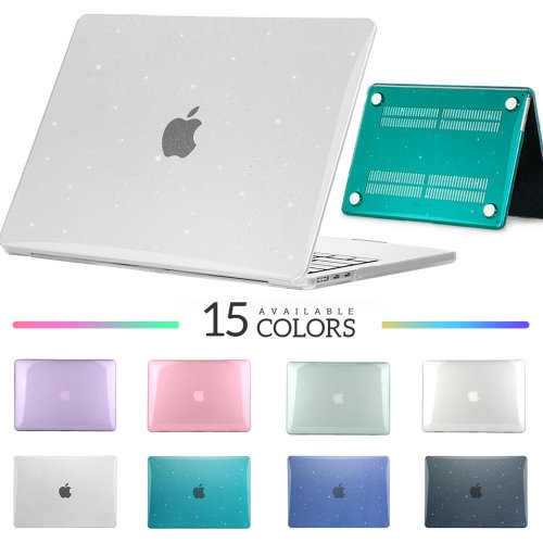 Image of Stylish Glitter Protective Case for MacBook 15-inch (A1707, A2941, A2141) & MacBook Air 13-inch (A2681, A2337, A1466, A2338) – Durable Hard Shell Sleeve with Sparkling Finish