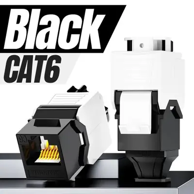 Image de Prise RJ45 Cat6 Sans Outil - Installation Rapide et Fiable