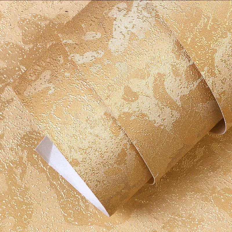 Imagen de Papel Pintado Dorado y Plateado para Decoración de Interiores