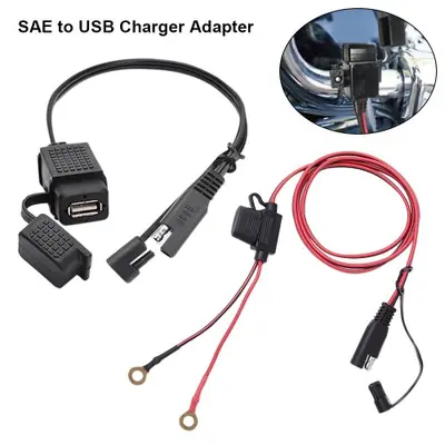 Image de Chargeur USB Étanche pour Moto 12V - Alimentation SAE