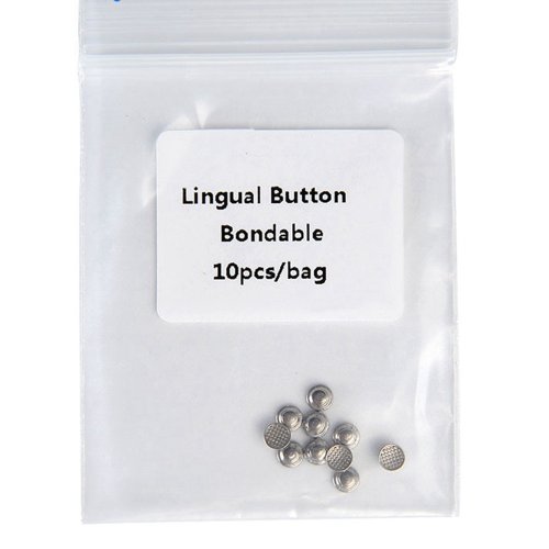 Afbeelding van 10 Stks/zak Dental Orthodontische Linguale Knoop Metalen Bondable Mesh Base Metalen Tong Zijgesp Orthodont Materiales