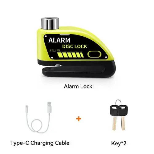 Image de Alarme Anti-Vol Moto avec Serrure Disque 120dB