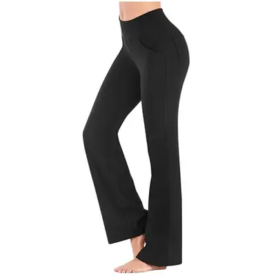 Image de Pantalon Palazzo Élégant Taille Haute Femme