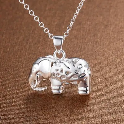 Image de Collier Éléphant en Argent Sterling 925