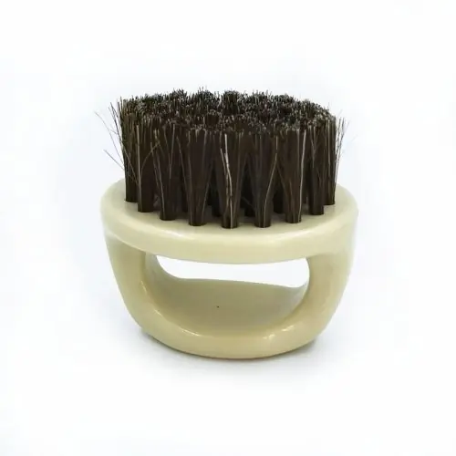 Image de Brosse à Barbe en Fourrure de Sanglier - Rasage Doux & Précis