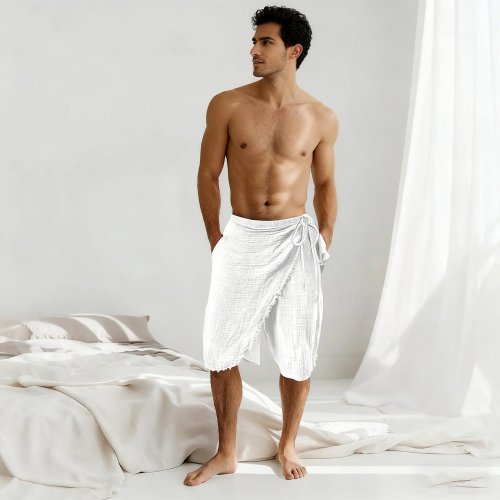 Immagine di Pantaloncini in Cotone e Lino – Comfort Estivo per Uomo