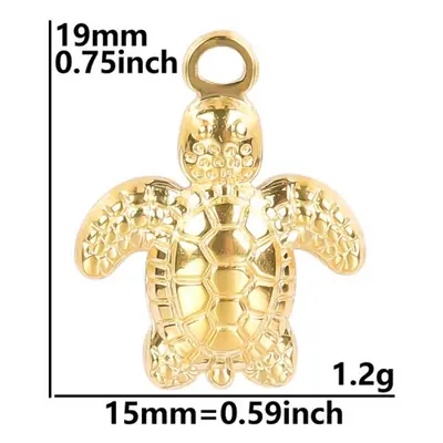 Image de 6 Pièces Plaqué Or - Breloques Océan & Animaux