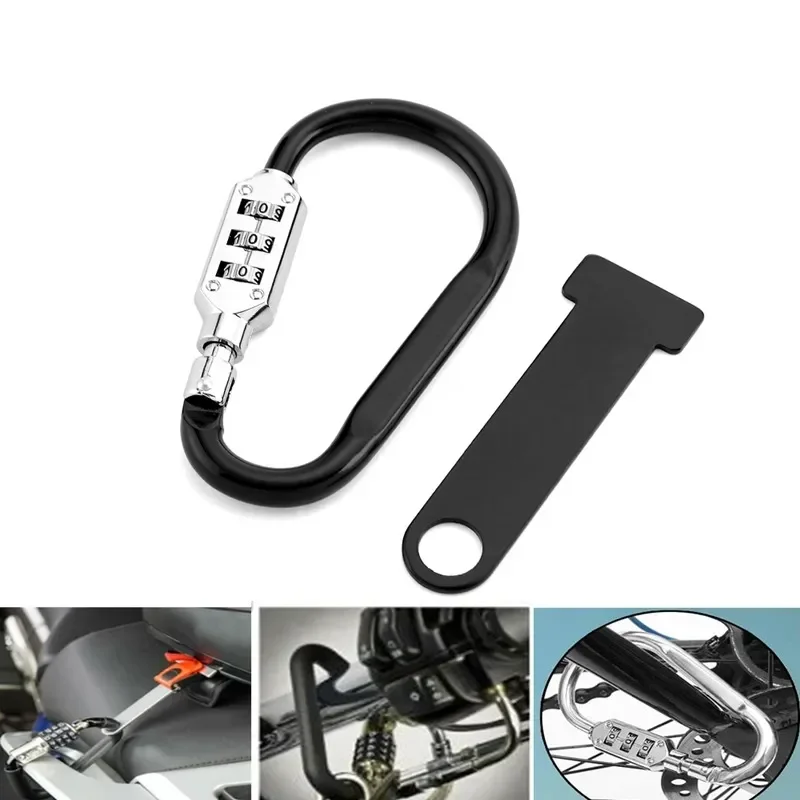 Image of Secure & Durable Motorcycle Helmet Lock Buckle – Anti-Theft T-Bar Fastener for Open-Face Scooter and Racing Bike Helmets