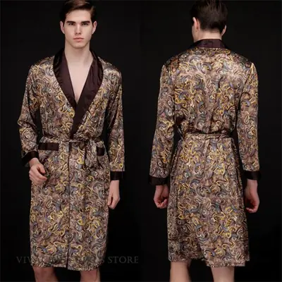 Image de Pyjama Homme Kimono Satin - Confort & Style
