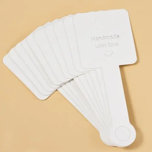 Image de Cartes de Présentation Kraft Auto-Adhésives pour Bijoux