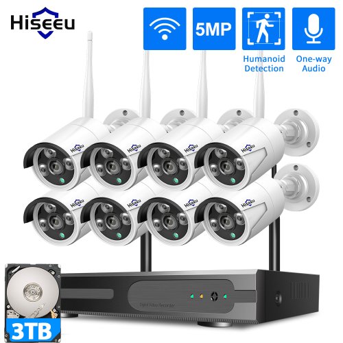 Image de Système de Surveillance WiFi 10CH avec Caméras HD et Vision Nocturne