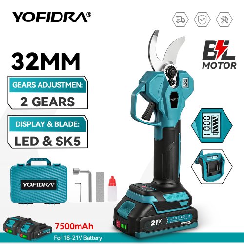 Immagine di Potatore Elettrico Brushless 32 mm - Taglia Alberi e Bonsai con Batteria Makita
