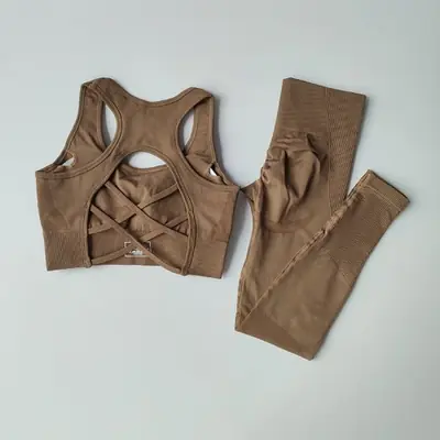 Image de Ensemble Sport Femme 2 Pièces - Débardeur & Leggings Yoga