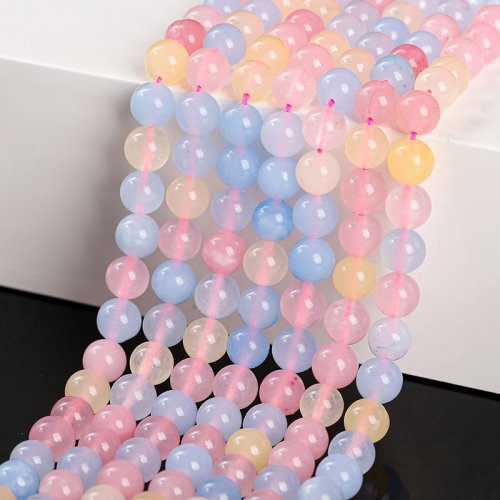 Image de Perles Morganite Rondes - 4 à 10mm pour Bijoux DIY