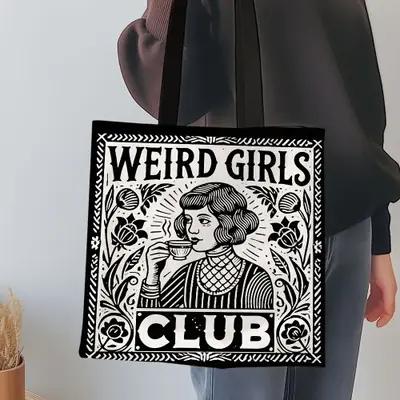 Image de Sac Fourre-Tout Floral Noir & Blanc pour Filles