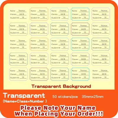 Image de Étiquettes Maternelle Personnalisées en Hébreu - Transparentes & Étanches